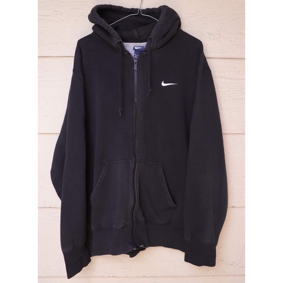 nike club swoosh zip through hoodie in green nike club swoosh zip through hoodie in green